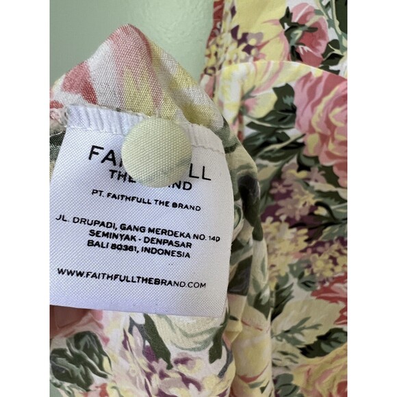 Faithfull the Brand Sidonie Mini Dress Venissa Floral Small 4 yellow - Picture 8 of 8